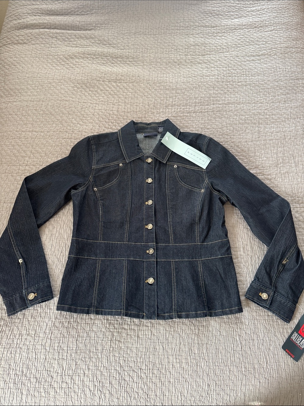Bill Blass Button Up Denim Jean Jacket